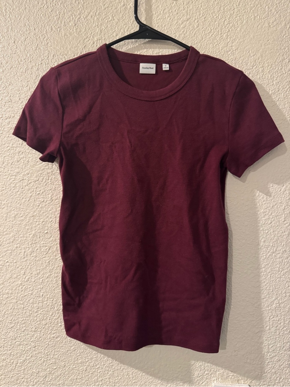 Sunday Best Short Sleeve Tee in Burgundy